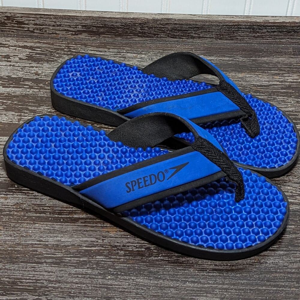 Speedo Blue Flip Flop Comfort Sandals Beach Swim Pool Thong Style Size S
